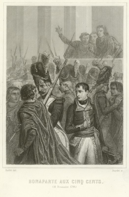 Napoleone Bonaparte circondato dai membri del Consiglio dei Cinquecento da Denis Auguste Marie Raffet