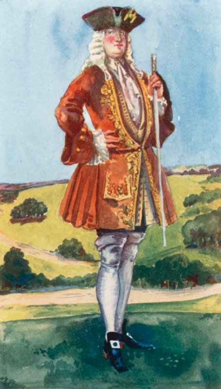 Un uomo del tempo di Giorgio I 1714-1727 da Dion Clayton Calthrop