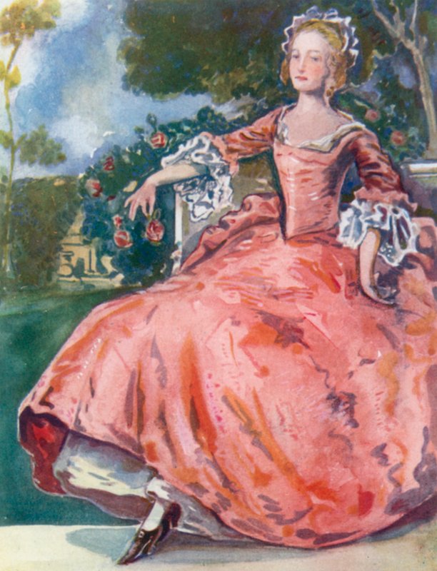 Una donna del tempo di Giorgio I 1714-1727 da Dion Clayton Calthrop