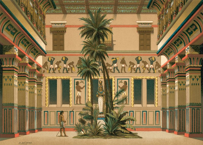 Cortile di una casa egiziana da Dionisio Baixeras Verdaguer