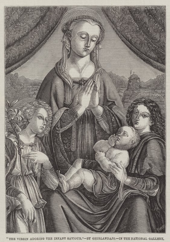 La Vergine che adora il Salvatore Infante da Domenico Ghirlandaio