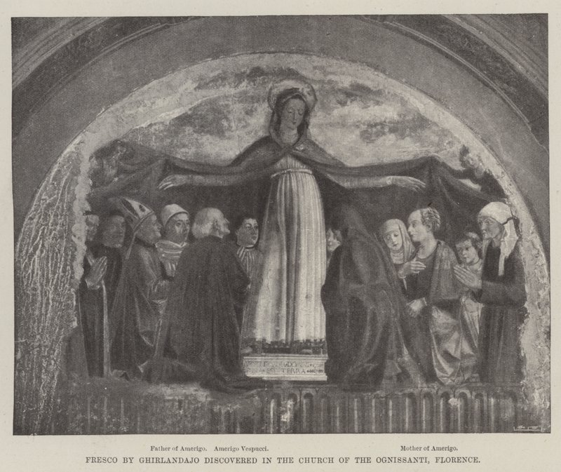 Affresco scoperto nella Chiesa di Ognissanti, Firenze da Domenico Ghirlandaio