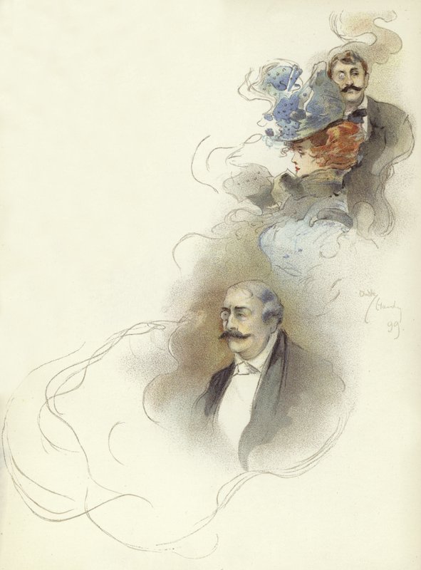 Personaggi alla cena del Savoy da Dudley Hardy