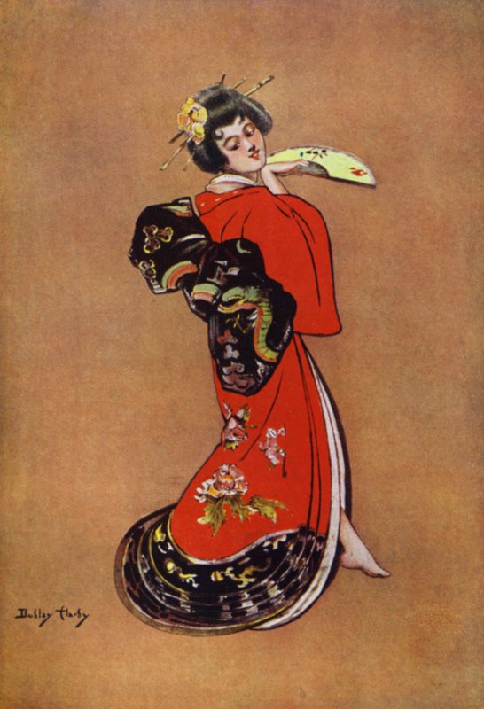 La Geisha, design per un poster (litografia a colori) da Dudley Hardy