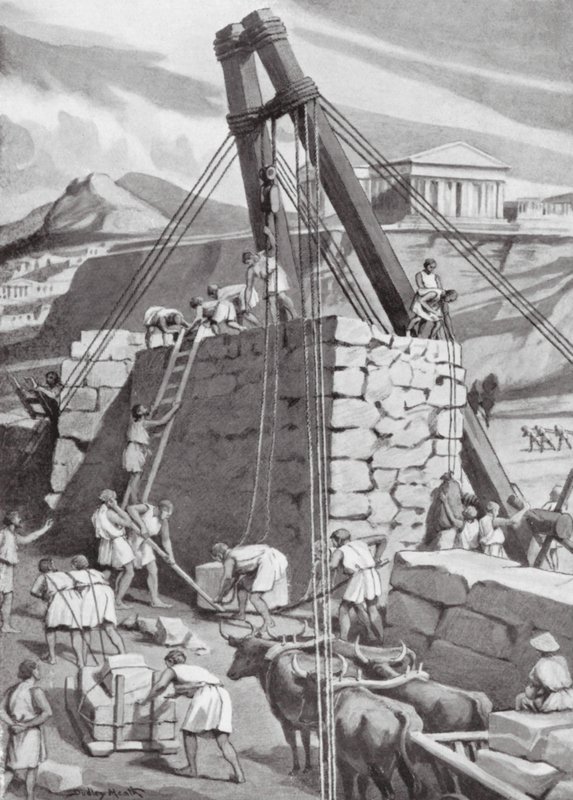 Ricostruzione delle Mura di Atene, 393 a.C. da Dudley Heath
