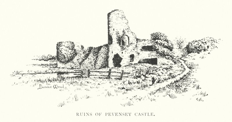 Rovine del castello di Pevensey da Duncan Moul