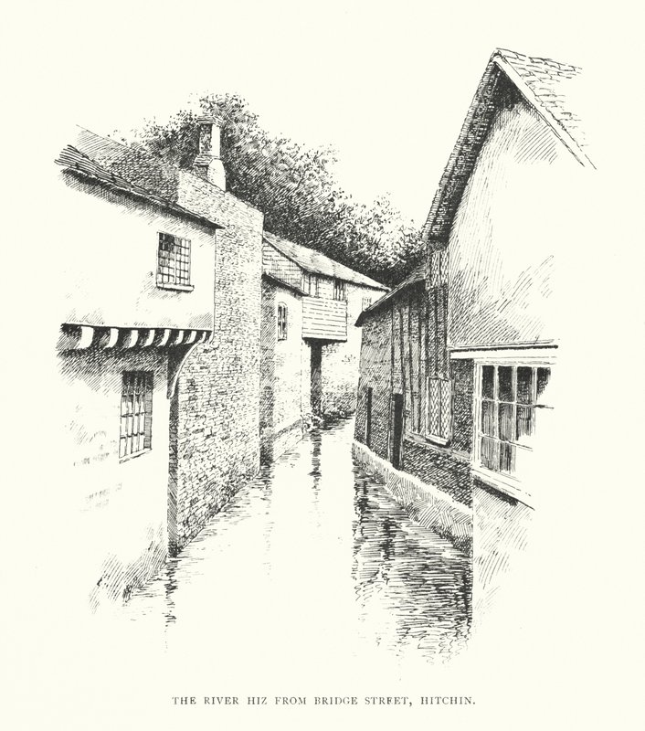 Il fiume Hiz da Bridge Street, Hitchin da Duncan Moul