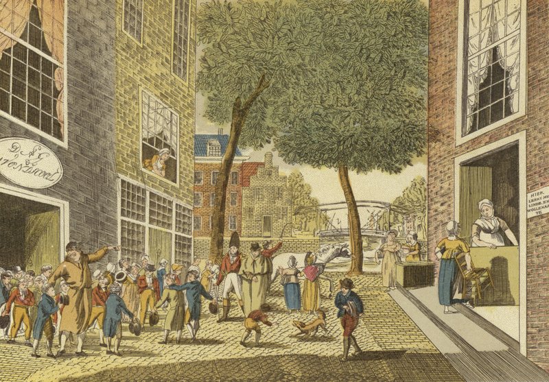 Bambini che escono da scuola, 1812 da Dutch School
