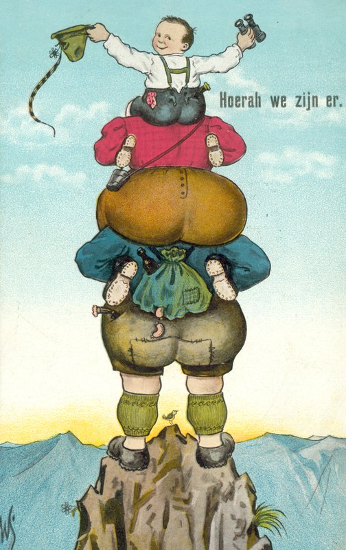 Evviva, ci siamo! (litografia a colori) da Dutch School