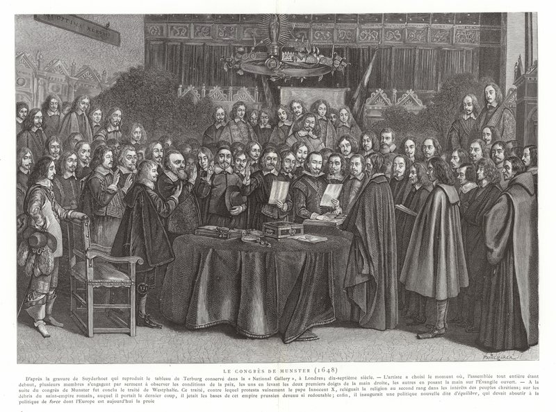 La Pace di Münster, 1648 da Dutch School