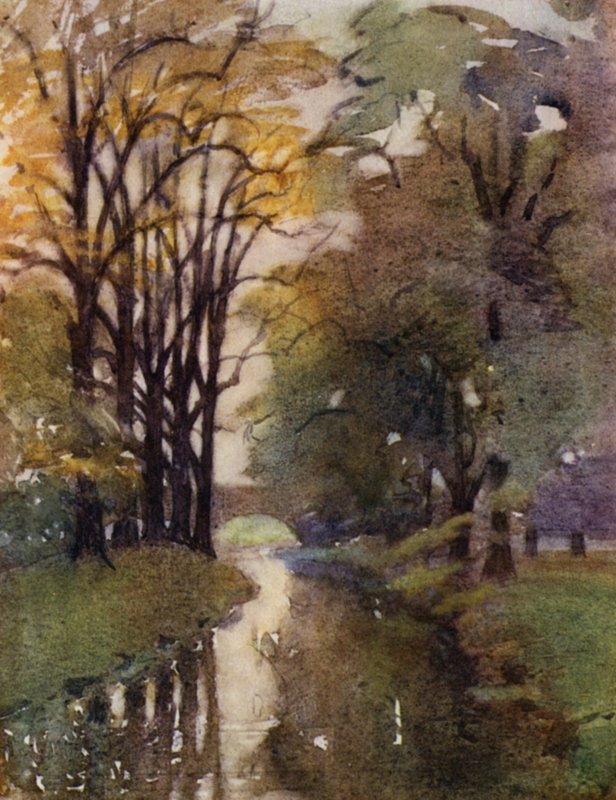 Eton: Il Giordano dal Ponte delle Pecore nei campi da gioco da E. D. Brinton