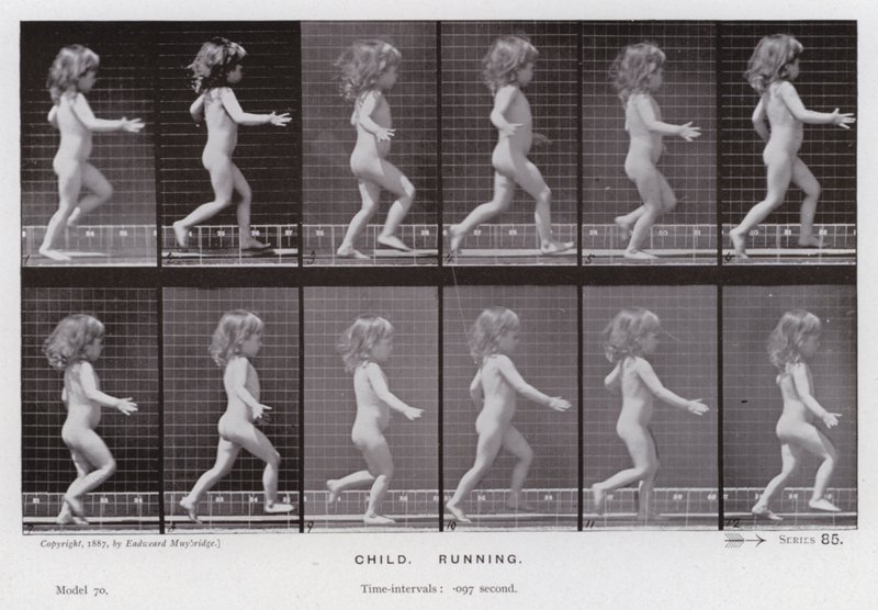 La figura umana in movimento: Bambino, correndo da Eadweard Muybridge