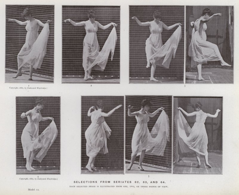 La figura umana in movimento: Selezioni dalle serie 62, 63 e 64 da Eadweard Muybridge