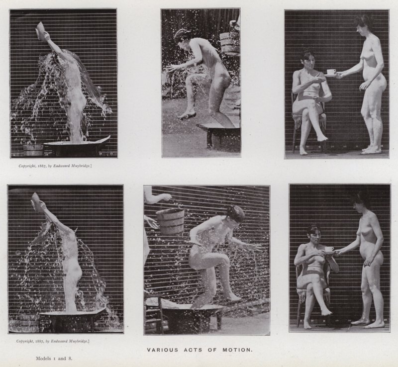 La figura umana in movimento: Vari atti di movimento da Eadweard Muybridge