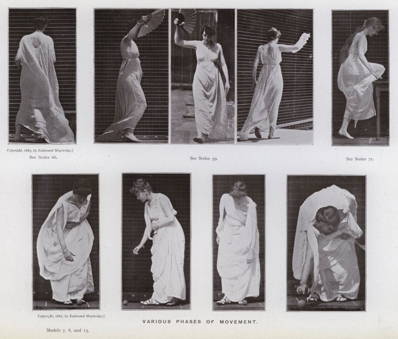 La figura umana in movimento: Varie fasi di movimento da Eadweard Muybridge