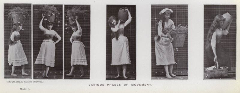 La figura umana in movimento: Varie fasi di movimento da Eadweard Muybridge
