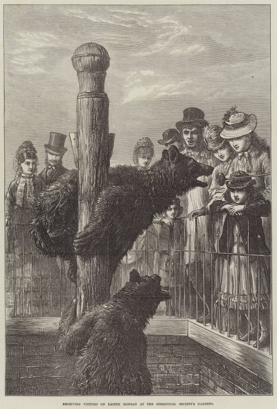 Ricevimento dei visitatori il lunedì di Pasqua nei Giardini della Società Zoologica da Ebenezer Newman Downard