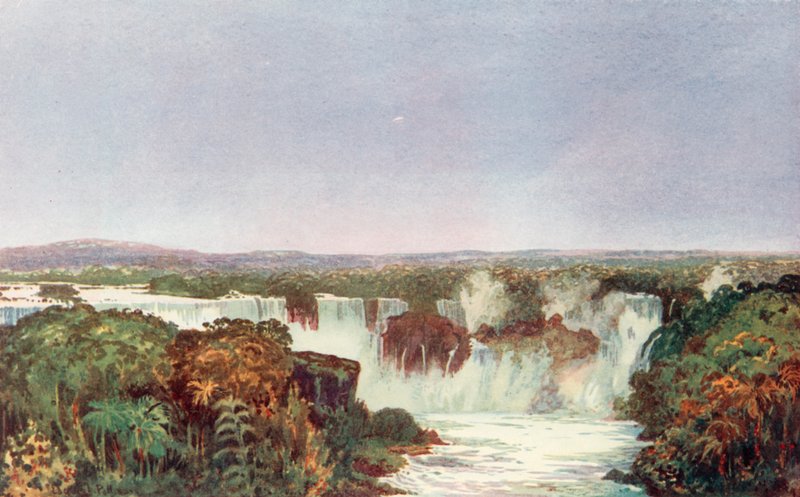 Vista Parziale delle Cascate di Iguassu, Incrocio tra Brasile, Paraguay e Argentina, Avvicinato da Nord dal Sistema Ferroviario della Compagnia Ferroviaria Brasiliana da Edgar L. Pattison