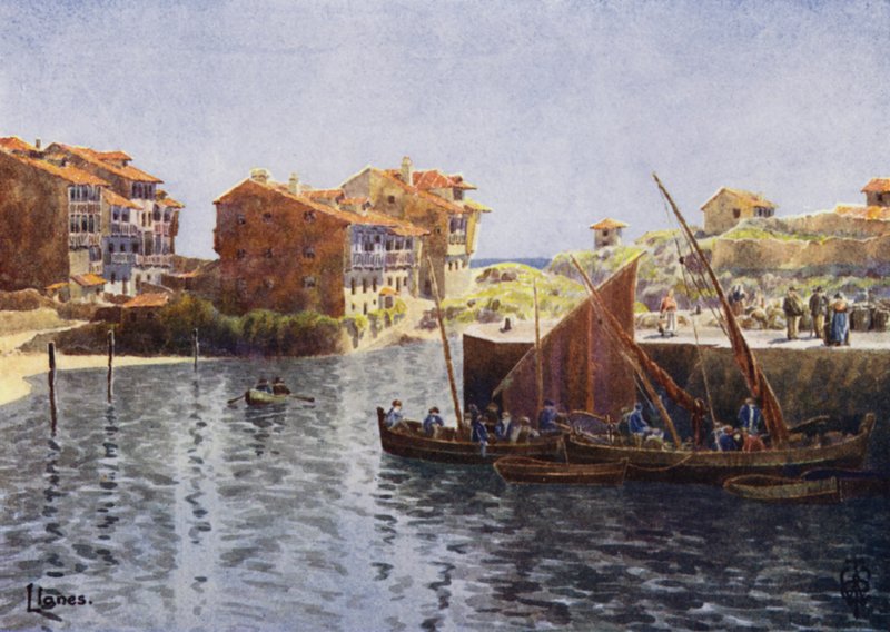 Spagna settentrionale: Llanes, il porto da Edgar T. A. Wigram