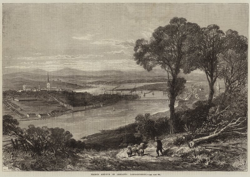 Il Principe Arturo in Irlanda, Londonderry da Edmund Morison Wimperis