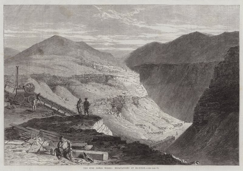 I lavori del Canale di Suez, scavi a El-Girsh da Edmund Morison Wimperis