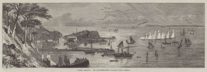 Regata di Torbay, le golette partono da Torquay da Edmund Morison Wimperis