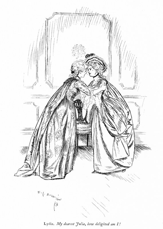 Illustrazione per I rivali di Sheridan (incisione) da Edmund Joseph (after) Sullivan