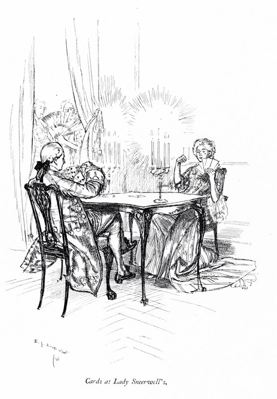 Illustrazione per La scuola della maldicenza di Sheridan (incisione) da Edmund Joseph (after) Sullivan