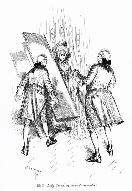 Illustrazione per La scuola della maldicenza di Sheridan da Edmund Joseph (after) Sullivan