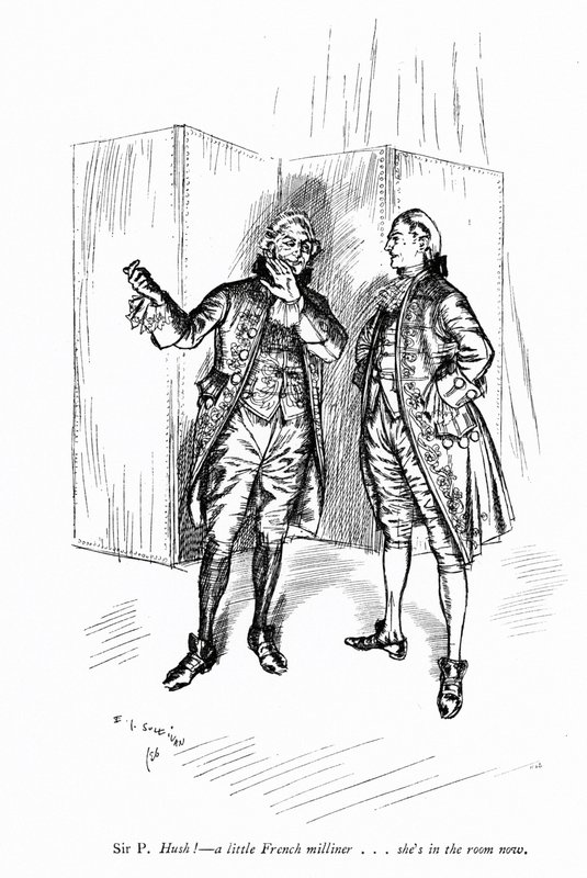 Illustrazione per La scuola della maldicenza di Sheridan (incisione) da Edmund Joseph (after) Sullivan