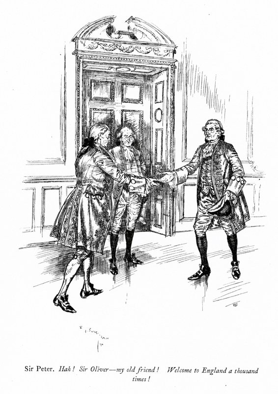Illustrazione per La scuola della maldicenza di Sheridan (incisione) da Edmund Joseph (after) Sullivan