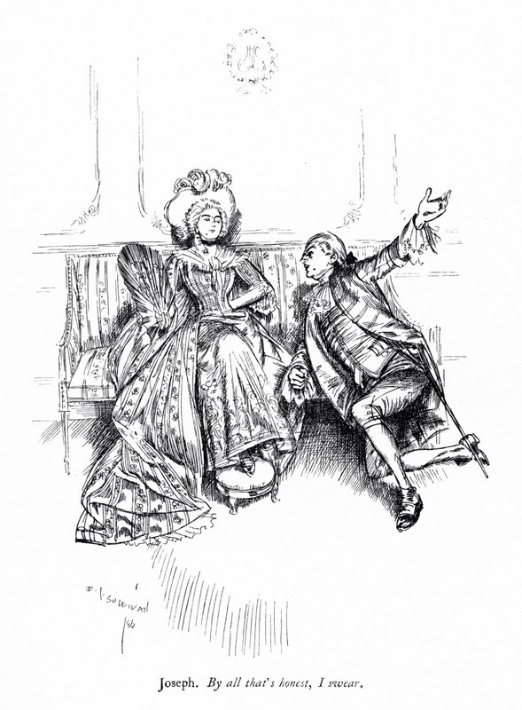 Illustrazione per La scuola della maldicenza di Sheridan (incisione) da Edmund Joseph (after) Sullivan