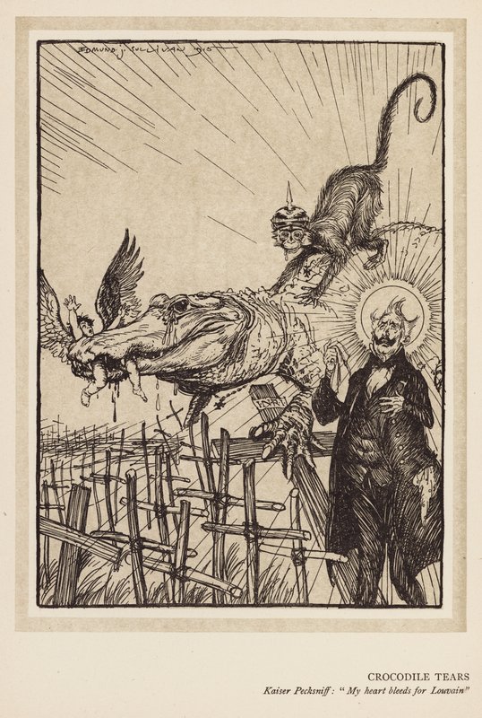 La ghirlanda del Kaiser: Lacrime di coccodrillo da Edmund Joseph (after) Sullivan