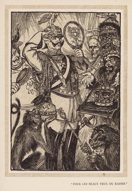 La ghirlanda del Kaiser: "Pour Les Beaux Yeux Du Kaiser" da Edmund Joseph (after) Sullivan