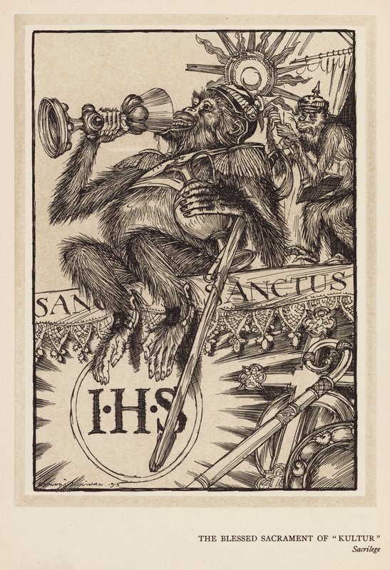 La Ghirlanda del Kaiser: Il Beato Sacramento della "Kultur" da Edmund Joseph (after) Sullivan