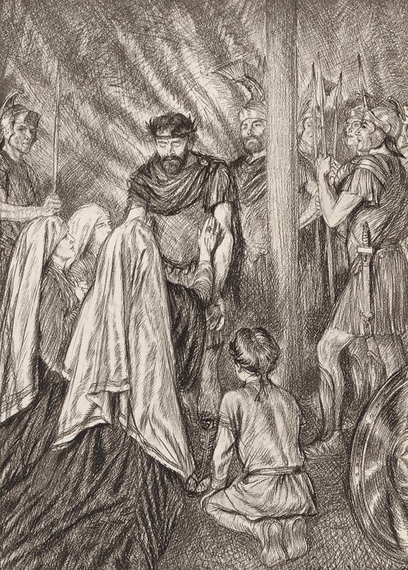 La Tragedia di Coriolano, Atto V, Scena 3 da Edmund Joseph (after) Sullivan