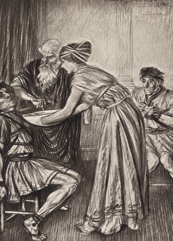 William Shakespeare: La tragedia di Tito Andronico, Atto V, Scena 2 da Edmund Joseph (after) Sullivan