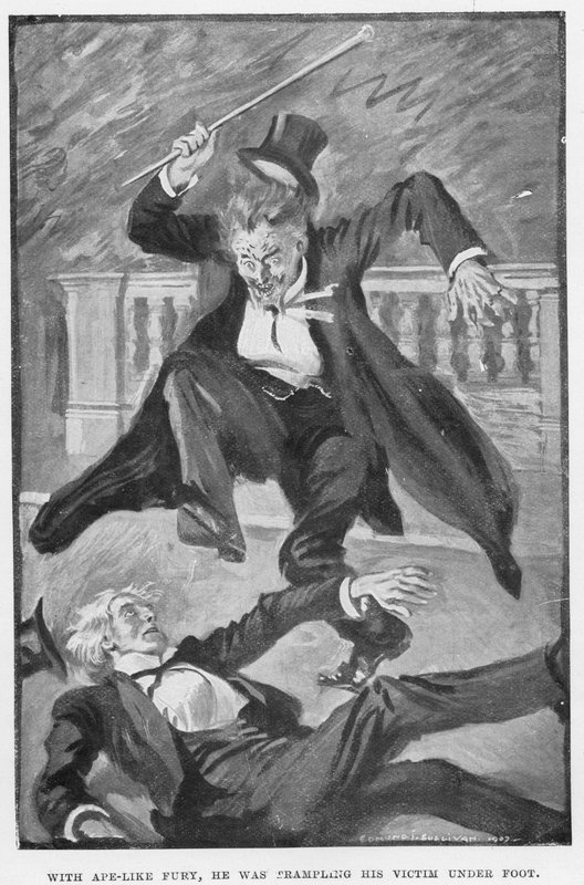 Illustrazione per Dr Jekyll e Mr Hyde di R L Stevenson da Edmund Joseph Sullivan