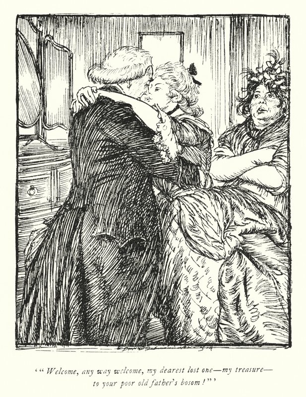 Illustrazione per Il vicario di Wakefield di Oliver Goldsmith da Edmund Joseph Sullivan