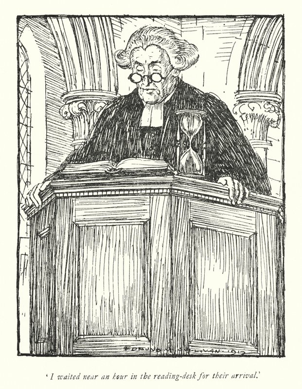 Illustrazione per Il vicario di Wakefield di Oliver Goldsmith da Edmund Joseph Sullivan