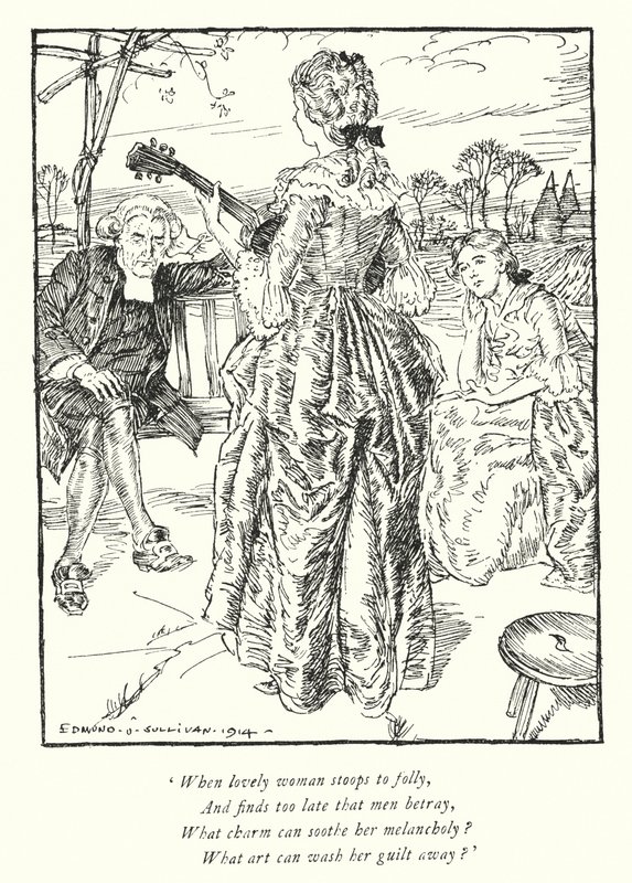 Illustrazione per Il vicario di Wakefield di Oliver Goldsmith da Edmund Joseph Sullivan