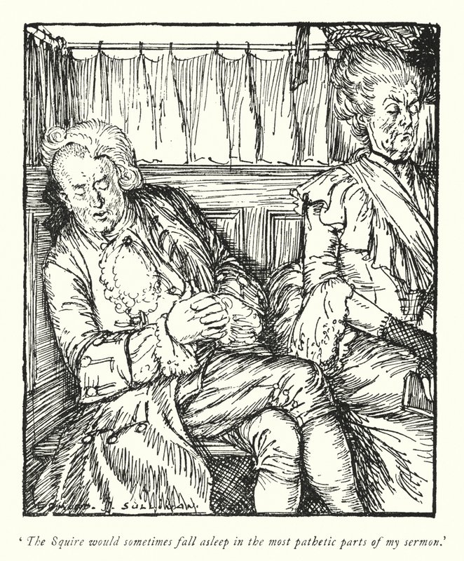 Illustrazione per Il vicario di Wakefield di Oliver Goldsmith da Edmund Joseph Sullivan