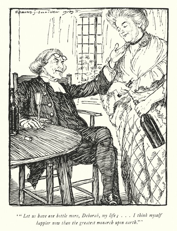 Illustrazione per Il vicario di Wakefield di Oliver Goldsmith da Edmund Joseph Sullivan