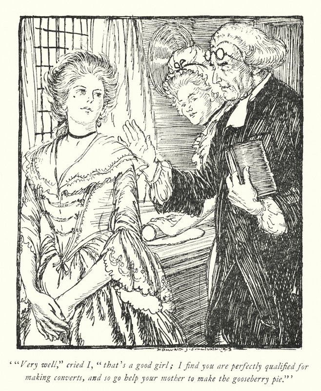 Illustrazione per Il vicario di Wakefield di Oliver Goldsmith da Edmund Joseph Sullivan