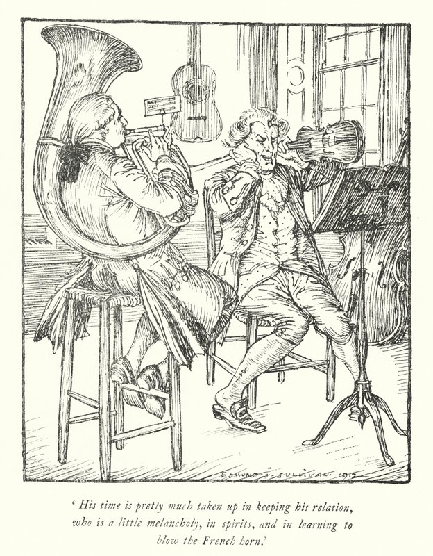 Illustrazione per Il vicario di Wakefield di Oliver Goldsmith da Edmund Joseph Sullivan