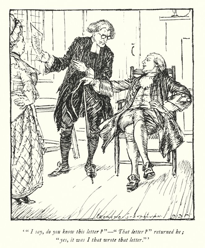 Illustrazione per Il vicario di Wakefield di Oliver Goldsmith da Edmund Joseph Sullivan