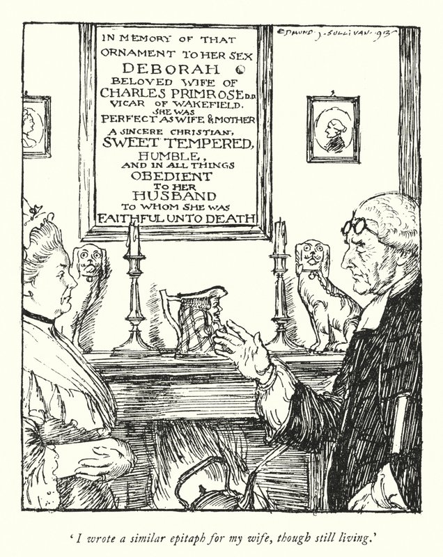 Illustrazione per Il vicario di Wakefield di Oliver Goldsmith da Edmund Joseph Sullivan
