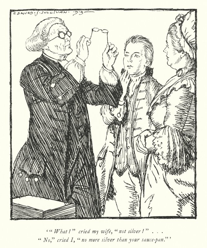 Illustrazione per Il vicario di Wakefield di Oliver Goldsmith da Edmund Joseph Sullivan