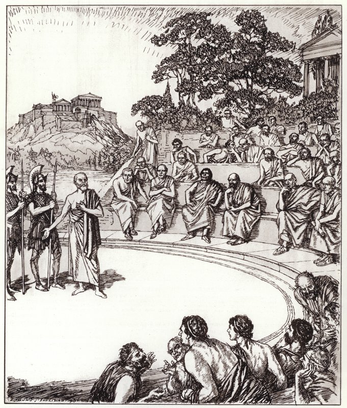 Socrate davanti ai suoi giudici da Edmund Joseph Sullivan