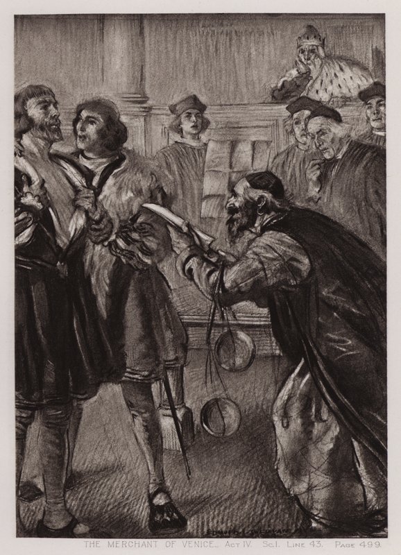 Il Mercante di Venezia, Atto IV, Sc I da Edmund Joseph Sullivan